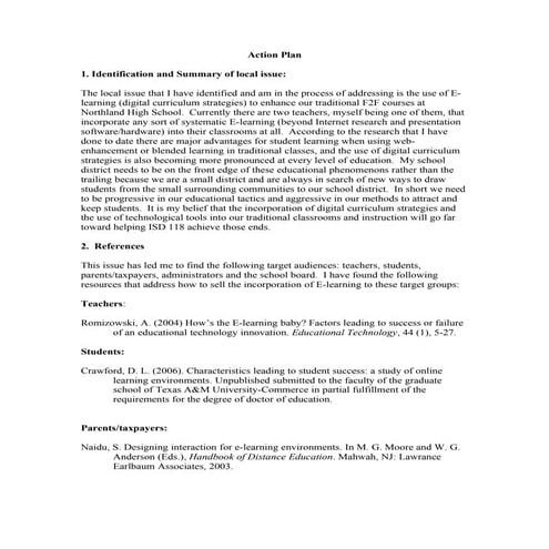 Action Plan (Long Version)