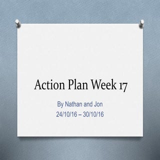 Action plan week 17