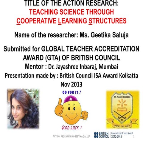 Action research by an educator Geetika Saluja  