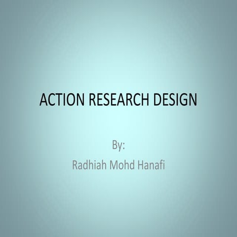 Action research design