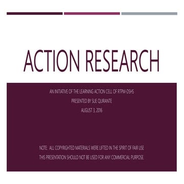 Introduction to Action Research for Teachers | PPTX