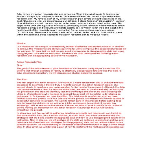 Action Research Plan