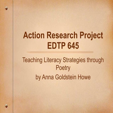 Action Research Project EDTP 645