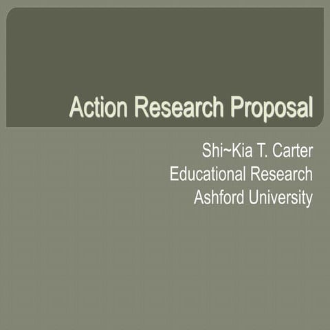 Action research proposal final project