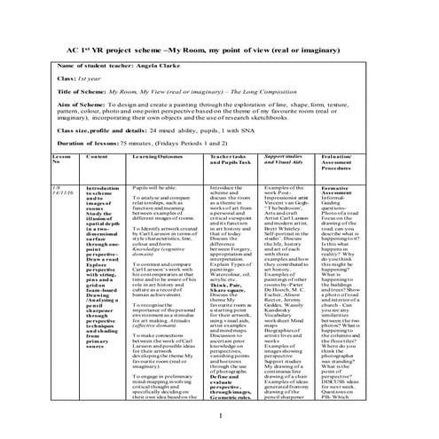 Action Research Visual Art Scheme