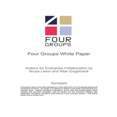 Actions For Enterprise Collaboration   Four Groups