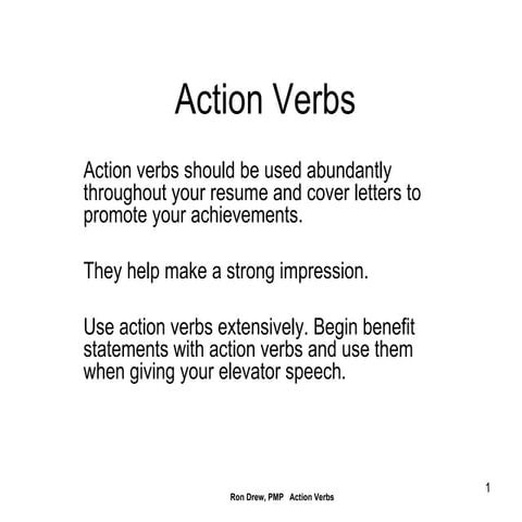 RDrew Action Verbs