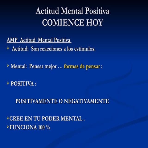 Actitid Mental Positiva