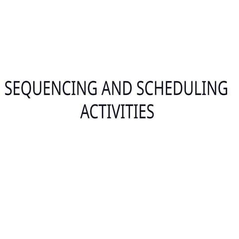actitvity_scheduling ppt for activity planning
