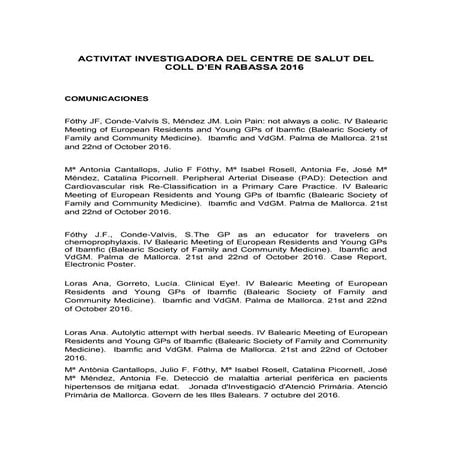 Actividades CS coll 2016 