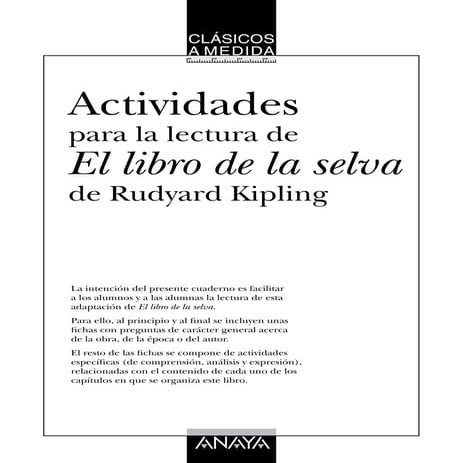 ACTIVIDADES. libro de la selva SEGUNDO CICLO