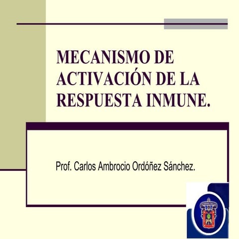 ActivacióN De La Respuesta Inmune