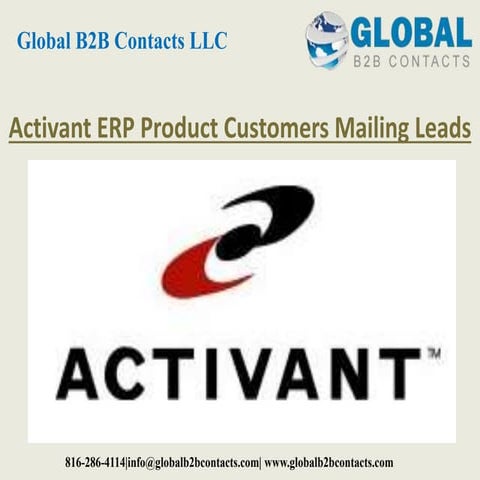 Activant ERP product customers mailing leads