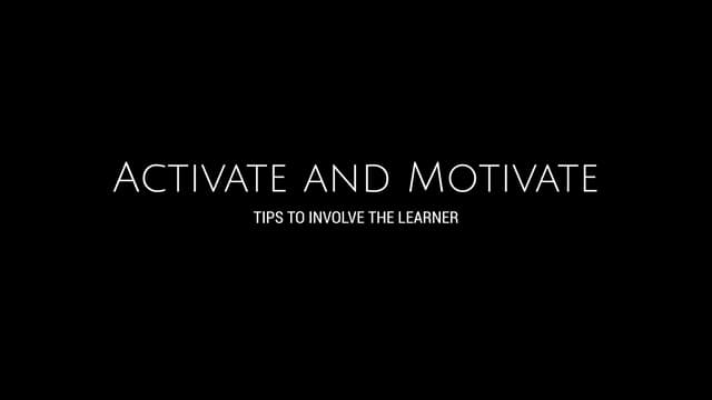 Activate the learner