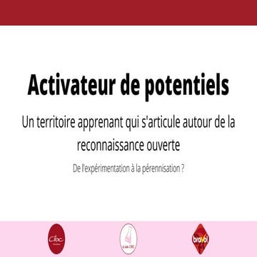 Activateur de potentiels et lieux de la reconnaissance