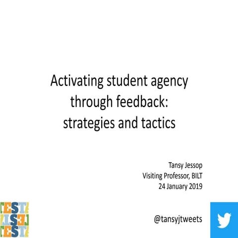 Activating student agency through feedback