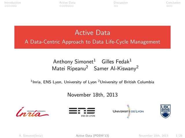 Active Data PDSW'13