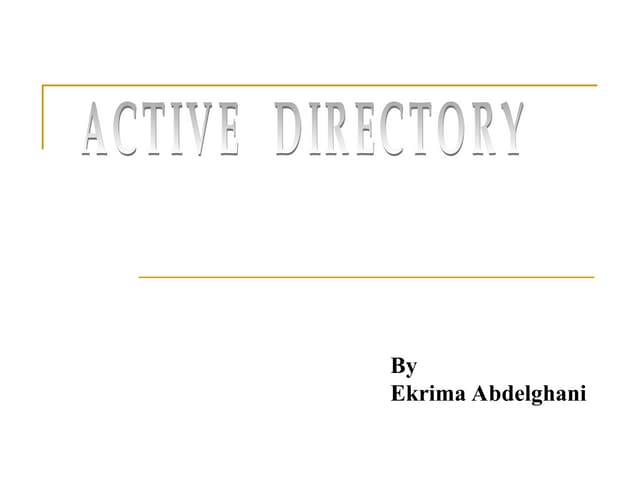 ACTIVE-DIRECTORY and m365 hybrid identity.ppt