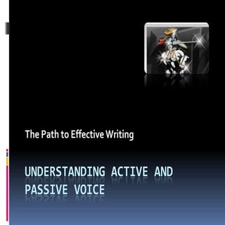 Active and passive voice