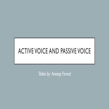 Voices of the verb, Active and passive voice.pptx