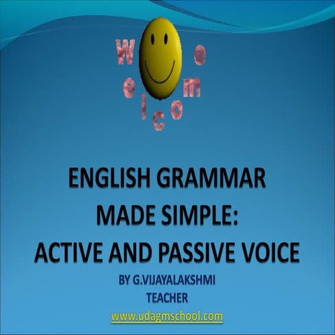 Active and Passive voice  