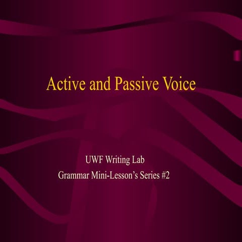 Active and passive voice all tenses | PPT
