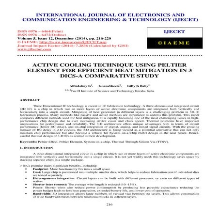Active cooling technique using peltier element for efficient heat mitigation ...
