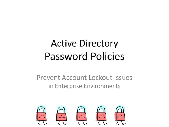 Active directory account lockouts