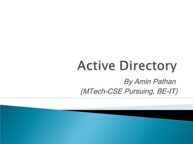 Active directory and application