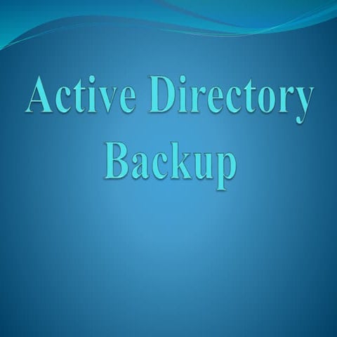 Active directory backup