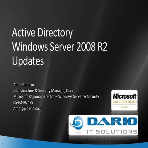 Active Directory 2008 R2 Updates