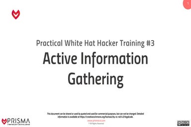 Practical White Hat Hacker Training - Active Information Gathering