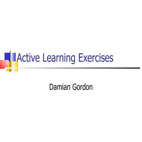 Active Learning Exercises | PPT
