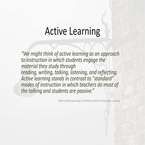 Blended Design: Active learning