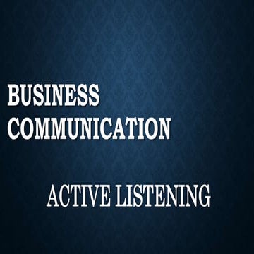 Active Listening