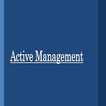 Active management and Active Management Process