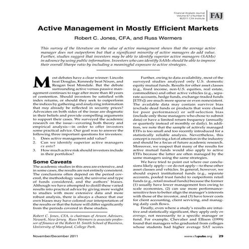 Active managementmostlyefficientmarkets faj
