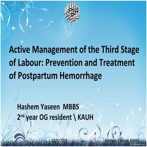 Active management of the third stage of labour