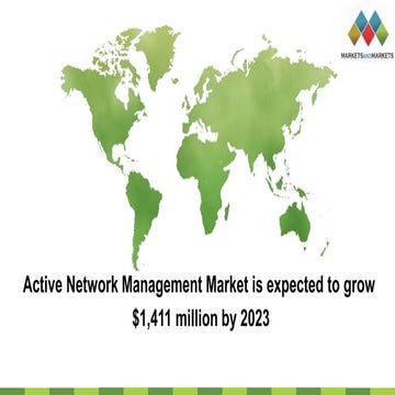 Active network management market is projected to register a moderate 15.6% ca...