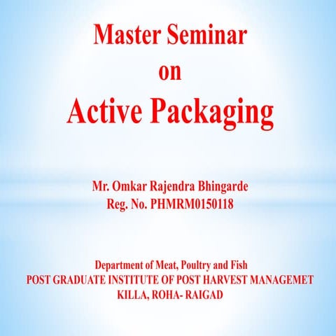 Active packaging