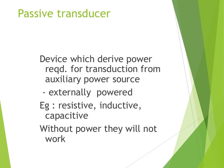 Active passive transducers slideshare