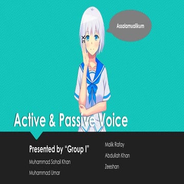 Active & Passive Voice English lecture 1