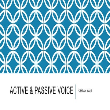 Active & Passive Voice