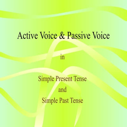Active & Passive Voice.presentation and ppt