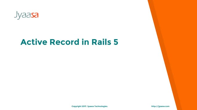 Active record in rails 5