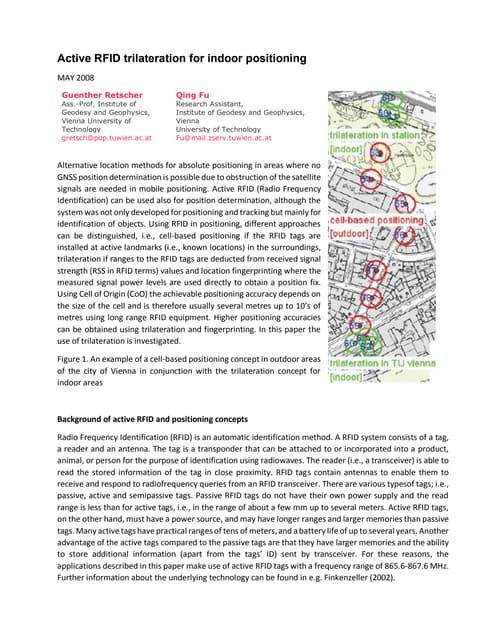 Mobile robot localization using the phase of passive uhf rfid signals | DOC