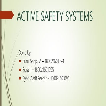 Active safety system