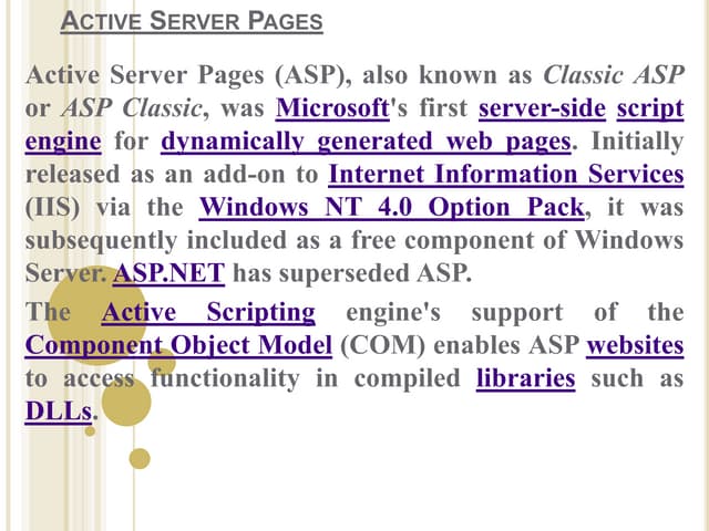Active server pages