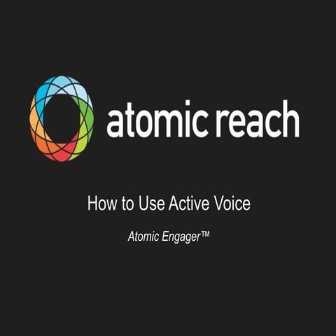 How to Use Active Voice 