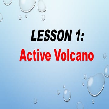 FIRST QUARTER TYPE OF VOLCANO SCIENCE 10